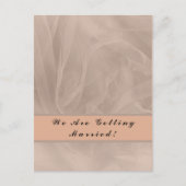 ピンクの生地にテクスチャードプリント インビテーションポストカード (正面)