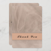 ピンクの生地にテクスチャードプリント-任意の色 サンキューカード (正面/裏面)