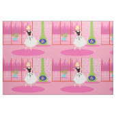 ピンクの生地のレトロ ファブリック (ファットクウォーター)