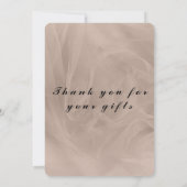 ピンクの生地テクスチャプリント - 任意の色 サンキューカード (裏面)