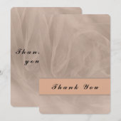 ピンクの生地テクスチャプリント - 任意の色 サンキューカード (正面/裏面)