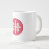 ピンクの生活が大好き | ASMRア静かート ジャンボコーヒーマグカップ (正面右)