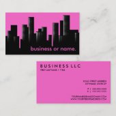 ピンクの町並み 名刺 (正面/裏面)