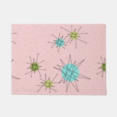 ピンクの画像的な原子スターバストのドア・マット ドアマット (正面)