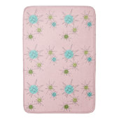 ピンクの画像的な原子スターバストのバス・マット バスマット (正面縦)