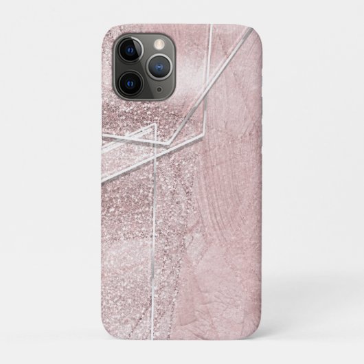 ピンクの疑似シャイマー見た目 クリスタルガラス グラム Case-Mate iPhoneケース (裏)