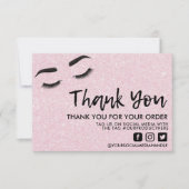 ピンクの発疹の目エレガントありがとうメディア挿入 (正面)