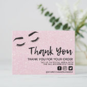 ピンクの発疹の目エレガントありがとうメディア挿入 (スタンド正面)