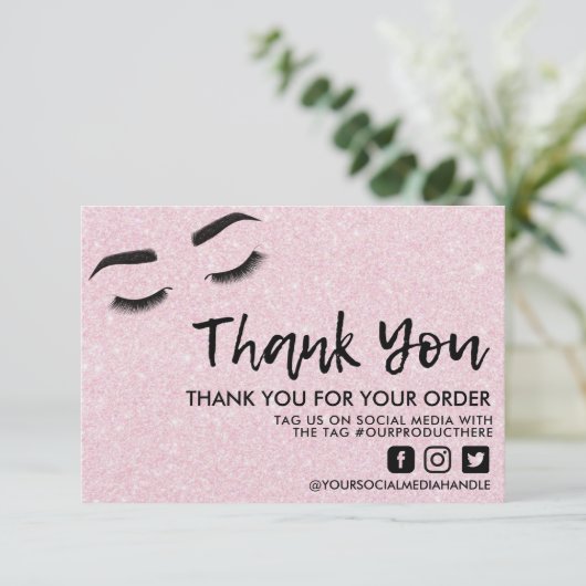 ピンクの発疹の目エレガントありがとうメディア挿入 (スタンド正面)