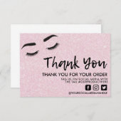 ピンクの発疹の目エレガントありがとうメディア挿入 (正面/裏面)