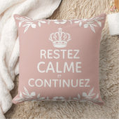 ピンクの白いオリーブフランスのブの枝保がCalmオン運オン クッション (ブランケット)