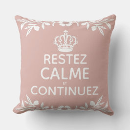 ピンクの白いオリーブフランスのブの枝保がCalmオン運オン クッション