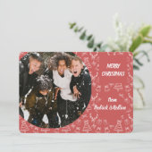 ピンクの白いカード 招待状 (スタンド正面)