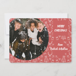 ピンクの白いカード 招待状