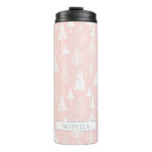 ピンクの白いクリスマスパターン#6 ID1009 タンブラー (正面)