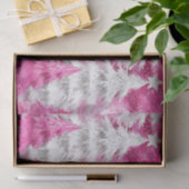 ピンクの白いグラムクリスマスツリー 薄葉紙 (ギフト)