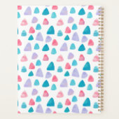 ピンクの白いコラージュ プランナー手帳 (裏面)