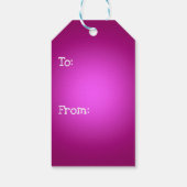 ピンクの白いスポットライト ギフトタグ (裏面)