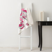 ピンクの白いスポーツルームガールズバスケの爆破 シェルパブランケット (インサイチュ)