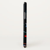 ピンクの白いチューリップカラフルの花を黒のフローラ Case-Mate iPhoneケース (裏面/右)