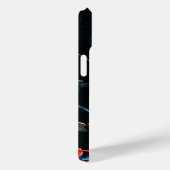 ピンクの白いチューリップ カラフルな花の黒い花卉 Case-Mate iPhoneケース (裏面 / 右)