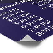 ピンクの白いネイビーブルー&金ゴールドジュームイベントPの順序 ポスター (角)