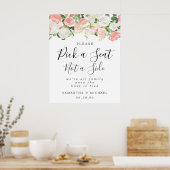 ピンクの白いフローラサイドではなくシートを選結婚択 ポスター (キッチン)
