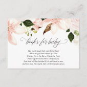 ピンクの白いフローラブックリクエストのエンクロージャカード エンクロージャーカード (正面)