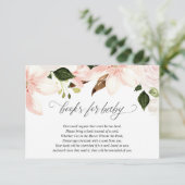 ピンクの白いフローラブックリクエストのエンクロージャカード エンクロージャーカード (スタンド正面)