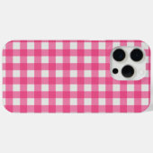 ピンクの白いプライ市松模様にド市松模様にのギンガム Case-Mate iPhoneケース (裏面 (横))