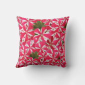 ピンクの白いペパーミントの花 クッション (裏面)