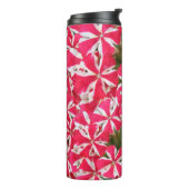 ピンクの白いペパーミントの花 タンブラー (回転左)