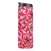 ピンクの白いペパーミントの花 タンブラー (回転右)