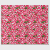 ピンクの白いペパーミントの花 ラッピングペーパー (フラット)