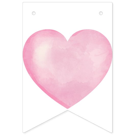 ピンクの白い女の子の赤ちゃんシャワーペンギンのバンティングフラグ バンティングフラッグ (第1の旗)