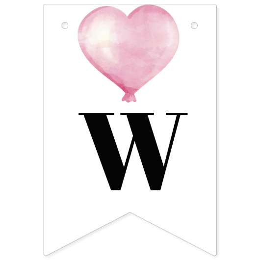 ピンクの白い女の子の赤ちゃんシャワーペンギンのバンティングフラグ バンティングフラッグ (第3の旗)