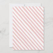 ピンクの白い小さなカボチャの女の子の赤ちゃんシャワー 招待状 (裏面)