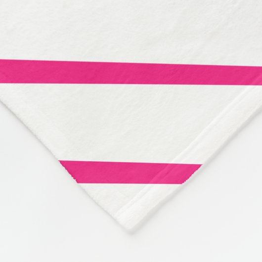 ピンクの白い抽象芸術名前をカスタムするの贈り物かガーリーわいい フリースブランケット (角)