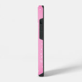 ピンクの白い星 iPhoneケース (左側面)