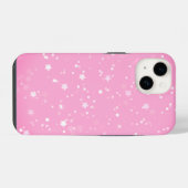 ピンクの白い星 iPhoneケース (裏面横)