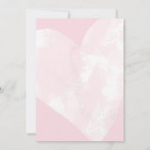 ピンクの白い水色のハート日付カードを保存 セーブザデート (裏面)