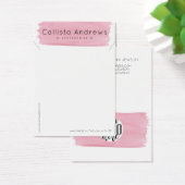 ピンクの白い水色のブラシストロークネックレスディスプレイ (デスク)