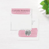 ピンクの白い水色のブラシストロークネックレスディスプレイ (デスク)