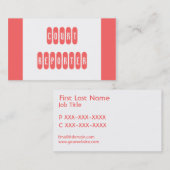 ピンクの白い法廷記者のカスタムな名刺 名刺 (正面/裏面)