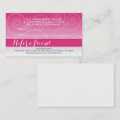 ピンクの白い渦巻は友人カードを参照します 紹介カード (正面/裏面)