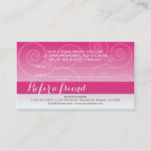 ピンクの白い渦巻は友人カードを参照します 紹介カード (正面)