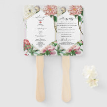 ピンクの白い牡丹の花結婚式 プログラム