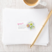 ピンクの白い緑のヘレボア春住所 シール (インサイチュ)