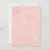 ピンクの白い花のブライダルシャワーの招待状 招待状 (裏面)