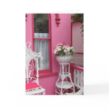 ピンクの白い花籠 – Martha's Vineyard